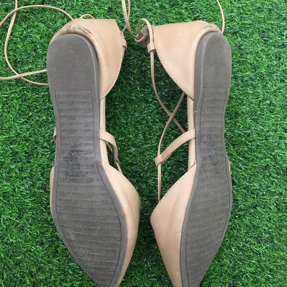 Breckelles pointy toe ankle wrap ballet flats - Picture 8 of 8